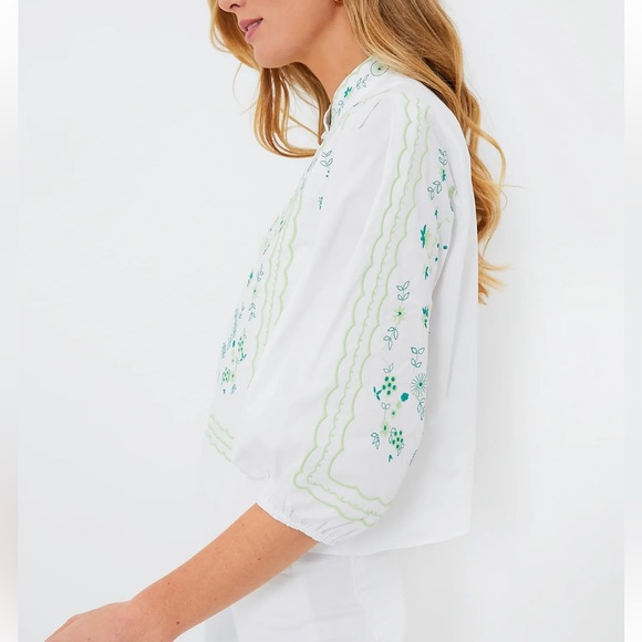HYACINTH HOUSE Green Embroidery Erin Blouse - Picture 2 of 12
